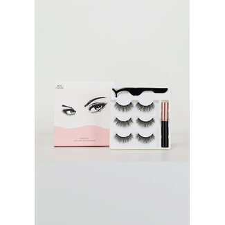 Magnetische leichte Volumenwimpern mit Puppenauge 3er-Set