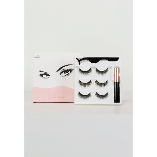 Magnetische Volumenwimpern mit Puppenauge 3er-Set