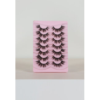 Flauschige Segmente Stick Wimpern mit Volumen 7er Set