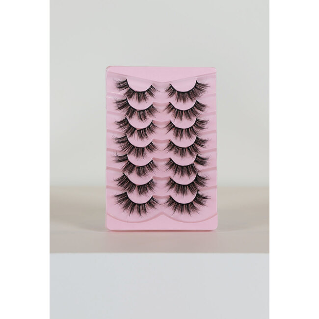 Flauschige Segmente Stick Wimpern mit Volumen 7er Set