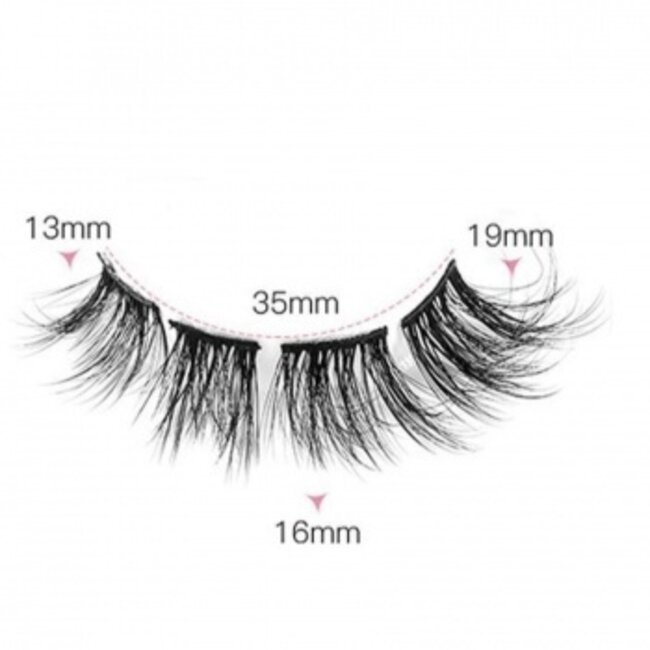Flauschige Segmente Stick Wimpern mit Volumen 7er Set