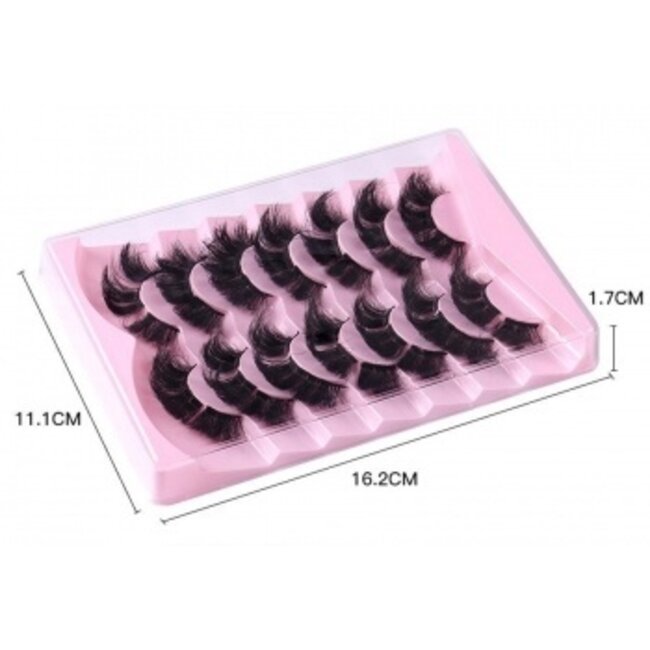 Flauschige Segmente Stick Wimpern mit Volumen 7er Set