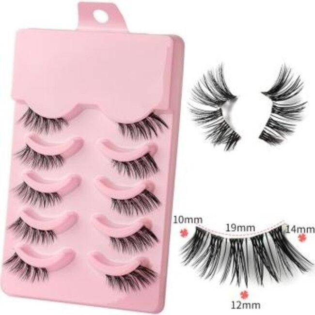 Wiederverwendbare Stick Lashes 5er-Set