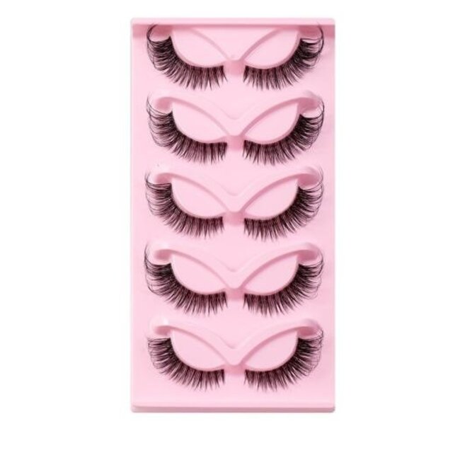 Cat Eye mit Wispie Look Stick Lashes 5er Set