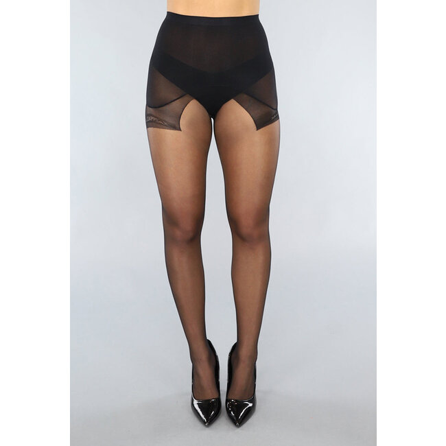 Klassische 10 Denier Strumpfhose mit korrigierendem Bund