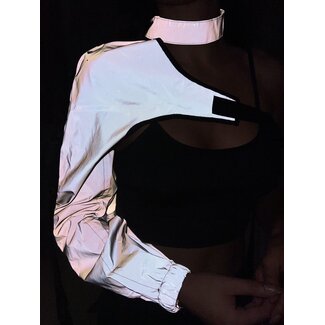 Reflektierendes einärmeliges Top mit Halsband