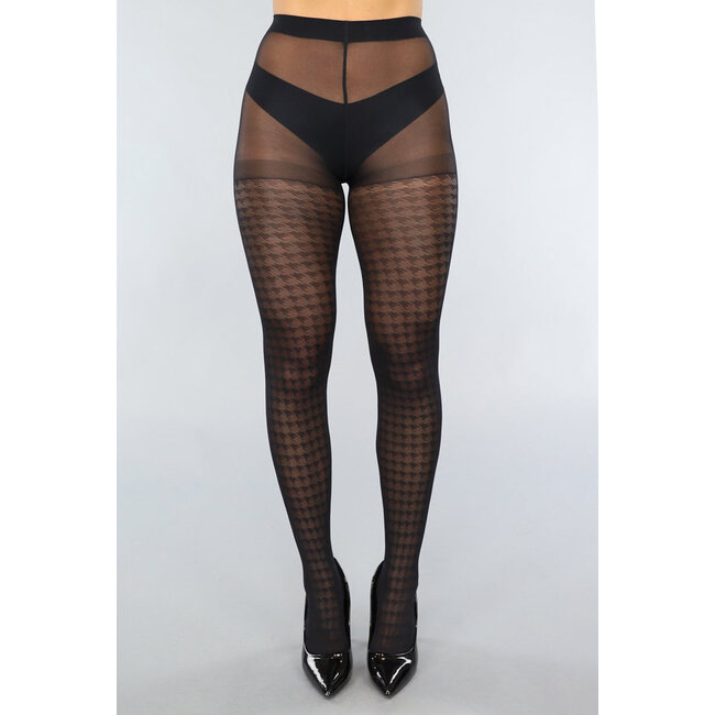 20 Denier Matte Pied De Poule Strumpfhose