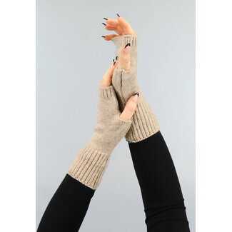 OP=OP.14.AV Taupe Handschuhe ohne Finger