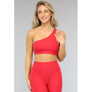 NEW0612 Rotes asymmetrisches Sport-Top