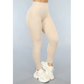 Beige gerippter Stoff Laufbeine