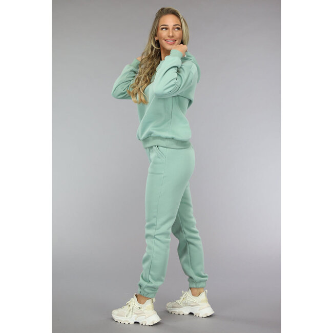 Fleece-Jogginganzug in Mint