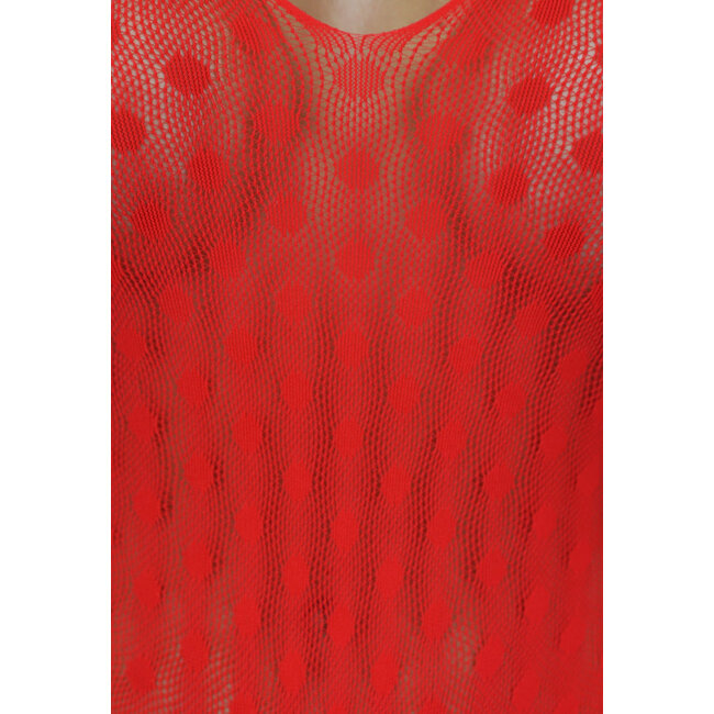 Roter Dessous Body mit Ärmeln