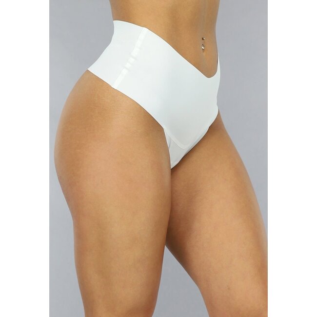 Weißer High Seamless-Tanga