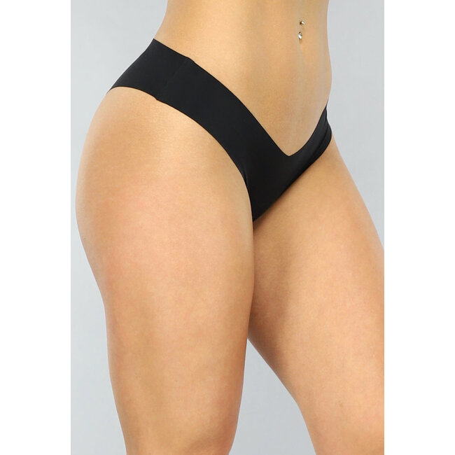 Schwarzer nahtloser Slip mit Stretch