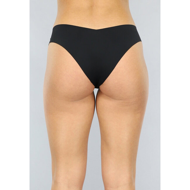 Schwarzer nahtloser Slip mit Stretch