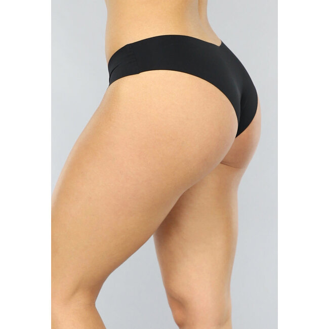 Schwarzer nahtloser Slip mit Stretch