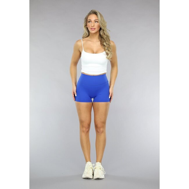 Blaue kurze Stretch-Sport-Shorts