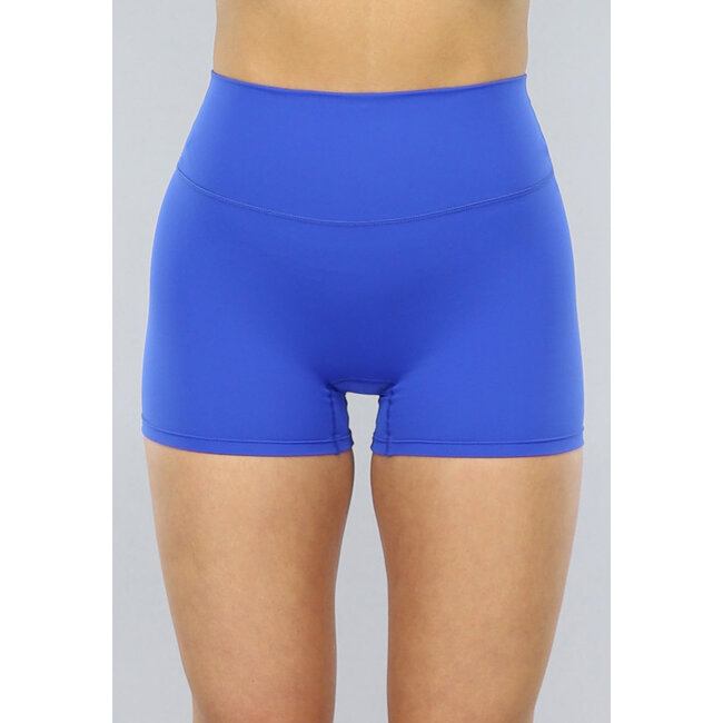 Blaue kurze Stretch-Sport-Shorts