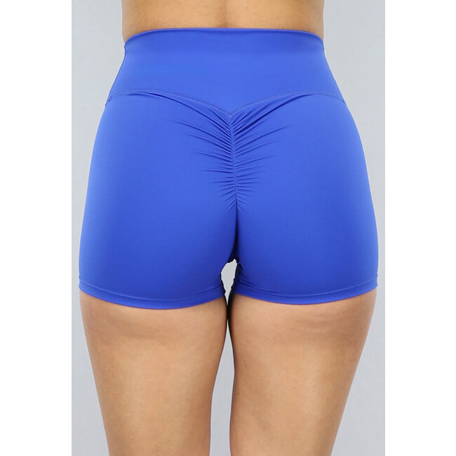 Blaue kurze Stretch-Sport-Shorts