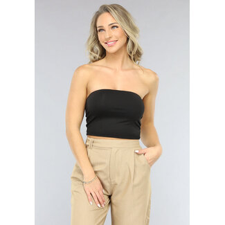 Schwarzes elastisches Bandeau-Top
