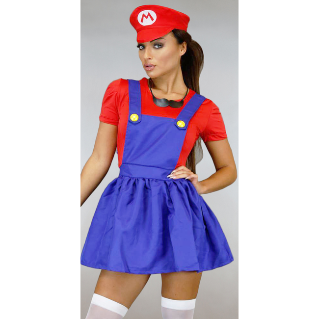 Weibliches Mario-Kostüm