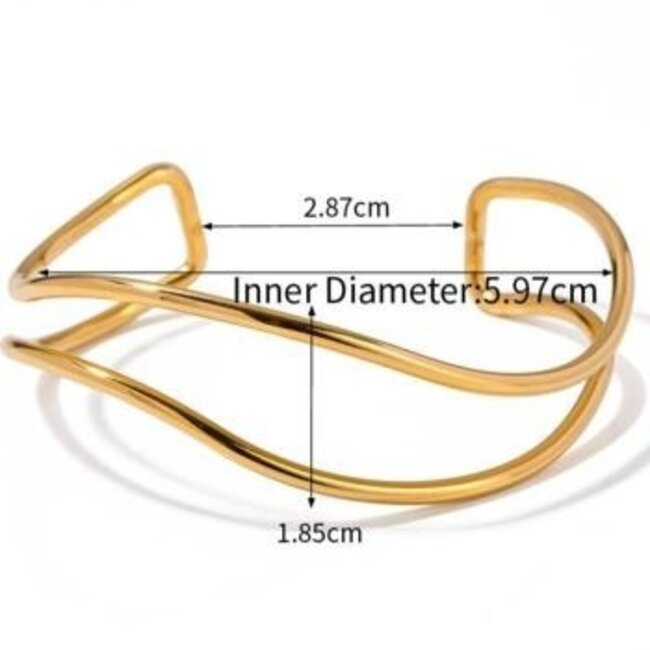 Goldenes gewelltes Armband