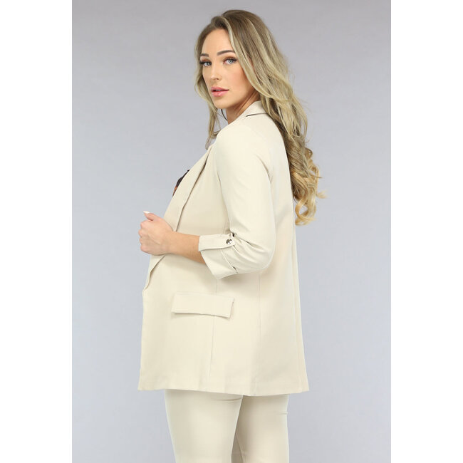 Elegantes zweiteiliges Blazer-Set in Beige