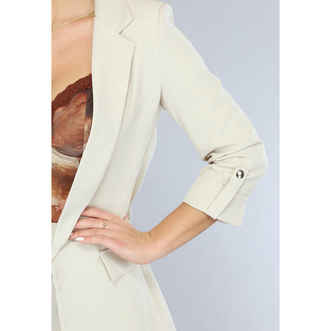 Elegantes zweiteiliges Blazer-Set in Beige