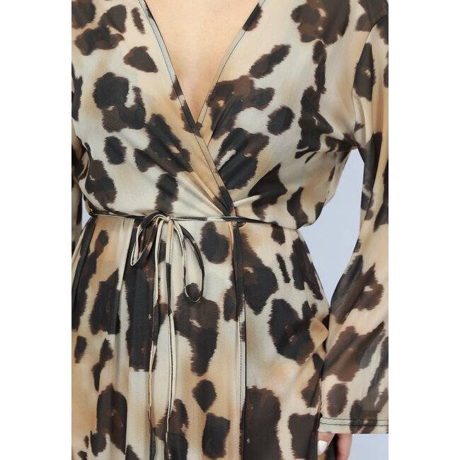 Mesh Leopard Kimono Lang