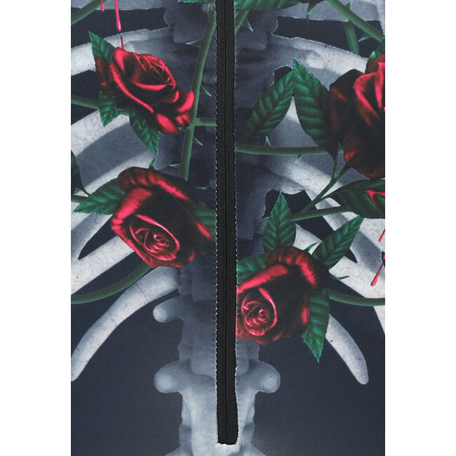 Roses Skelett Jumpsuit Kostüm