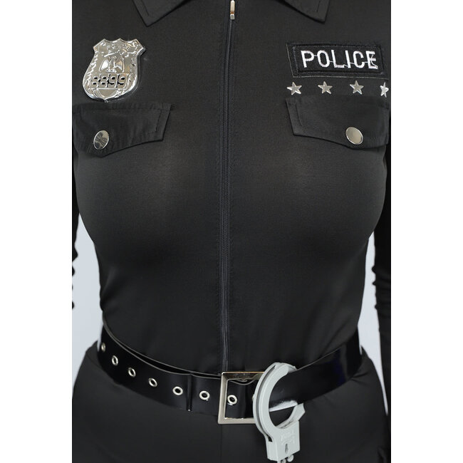 Hot Cop Polizei Kostüm Schwarz