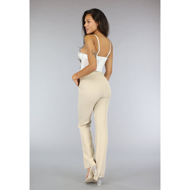 Weißes Push Up Glamour Bustier