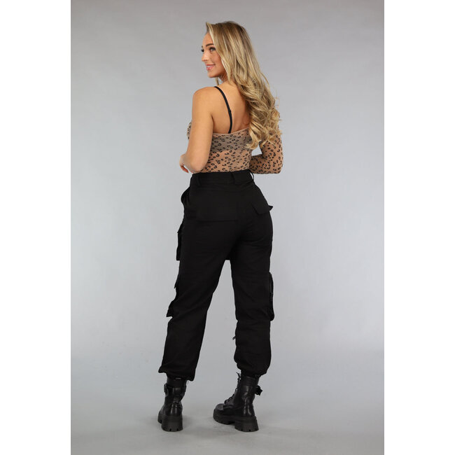 Nackter One Shoulder Catsuit mit Panther Print und offenem Bein