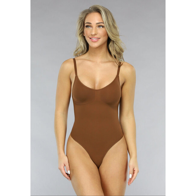 Brauner korrigierender Bodysuit