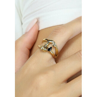 Gold Verstellbarer Statement-Ring