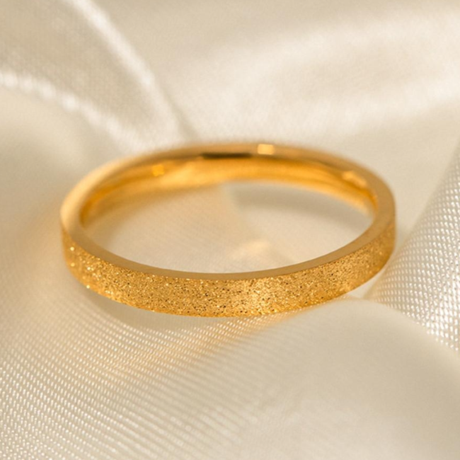 Edelstahl Gold Schimmernder Ring 3mm dick