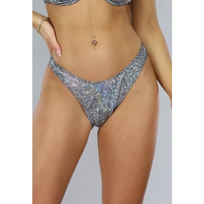 Holografisches Glamour-Bikini-Unterteil