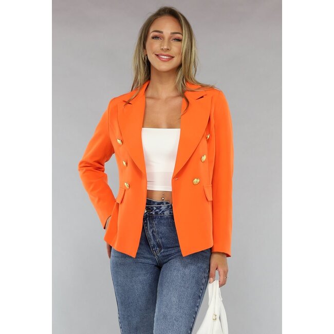 Orangefarbener Knopf-Blazer