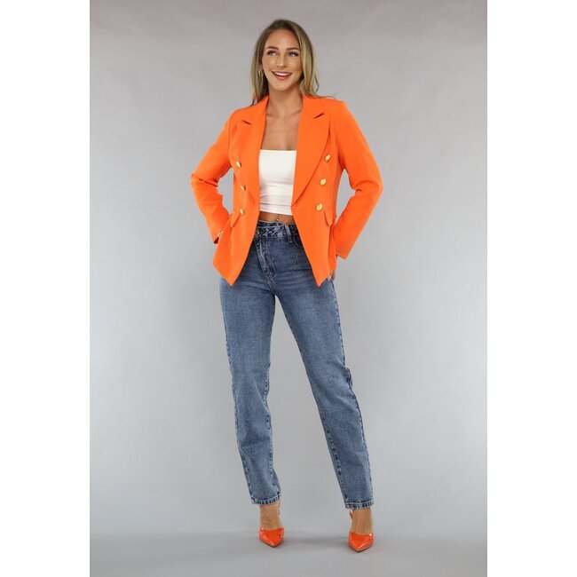 Orangefarbener Knopf-Blazer