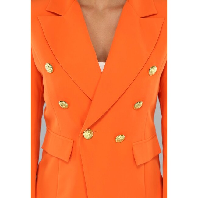 Orangefarbener Knopf-Blazer