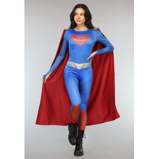 NEW3101 Langes Superman Kostüm mit Umhang