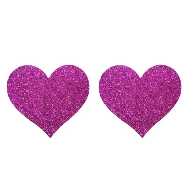 Glittery Heart Nipple Covers