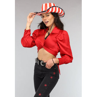 Hut mit Aufdruck der amerikanischen Flagge