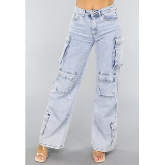 Redial Jeans Blaue Schreinerhose mit weitem Bein