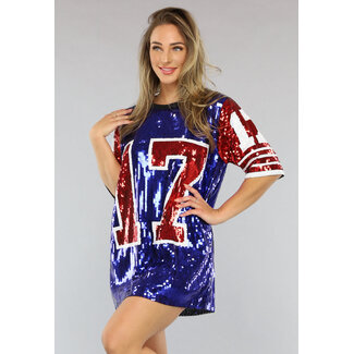 Fußball-Jerseykleid mit Pailletten