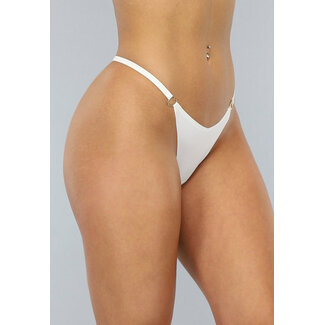Weißer, unsichtbarer Tanga mit Herz-Detail