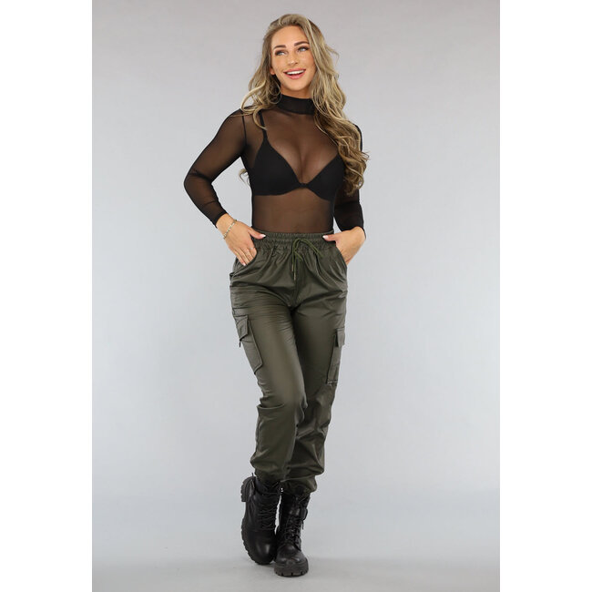 Schwarzer langärmeliger Mesh-Body