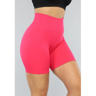 NEW2703 Rippe Sport Short in Hard Pink