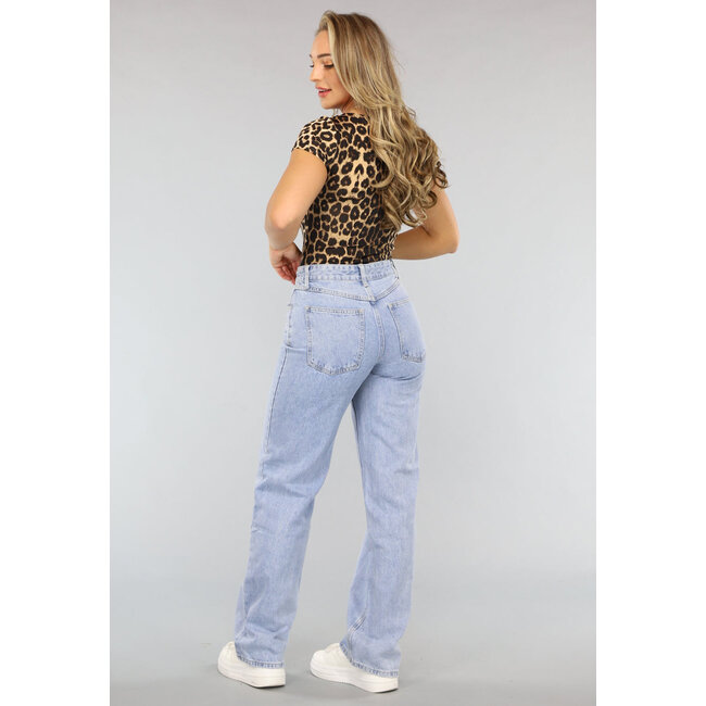 Kurzärmeliges T-Shirt mit Leopardenprint