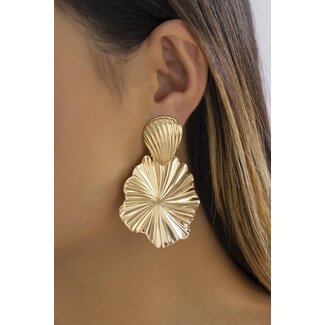 Goldohrringe mit Muscheloptik